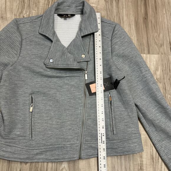 CiSono Classy Women’s Heather Gray Asymmetrical Zip Up Outwear Jacket XL - Picture 6 of 12